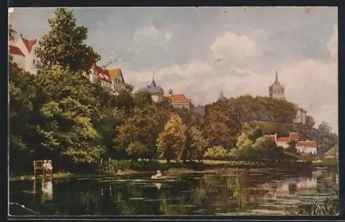 AK Cleve, Kermisdahl, Blick auf Schwanenburg