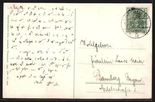 AK Wiesbaden, Blick vom Nerobergturm auf Stadt und Umgebung