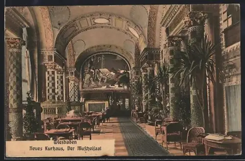 AK Wiesbaden, Neues Kurhaus, Muschelsaal