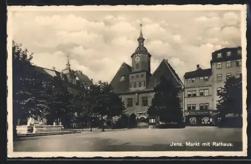 AK Jena, Markt mit Rathaus