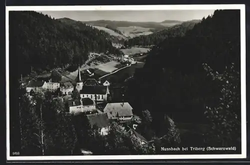 AK Nussbach bei Triberg, Teilansicht mit Kirche