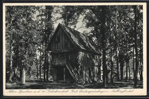 AK Untergrünhagen-Fallingbostel, Gut Untergrünhagen, Alter Speicher a. d. 17. Jahrhundert