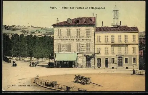 AK Auch, Hôtel des Postes et Télégraphes