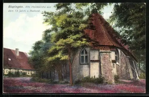 AK Bispingen, Alte Heidekirche aus dem 18. Jahrhundert