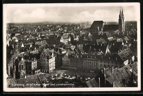 AK Nürnberg, Platz und Lorenzkirche