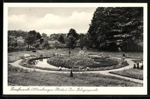 AK Dorfmark /Lüneburger Heide, Partie im Bürgerpark