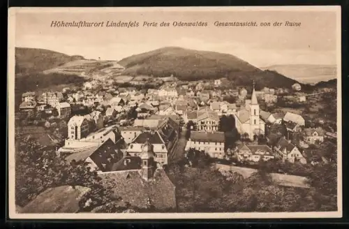 AK Lindenfels /Odenwald, Gesamtansicht von der Ruine