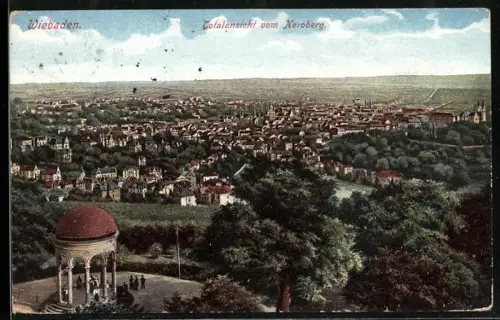 AK Wiesbaden, Ansicht vom Neroberg