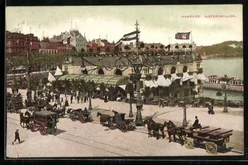 AK Hamburg-Neustadt, Partie am Alsterpavillon
