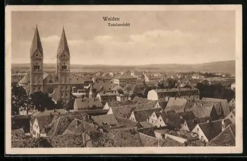 AK Weiden / Opf., Blick auf den Ort