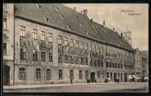 AK Augsburg, Partie am Fuggerhaus