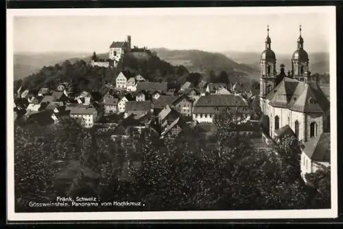 AK Gössweinstein /Fränk. Schweiz, Panorama vom Hochkreuz