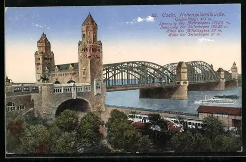 AK Coeln, Hohenzollernbrücke