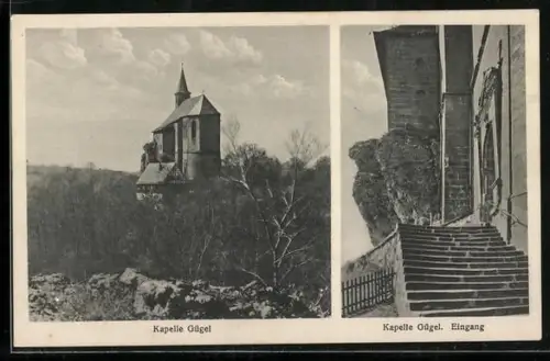 AK Gügel, Kapelle Gügel, Treppe zum Eingang
