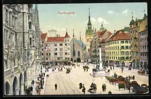 AK München, Marienplatz