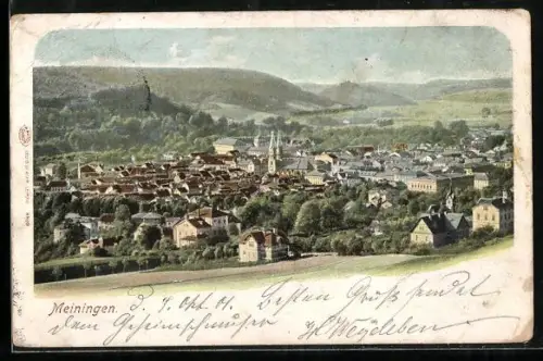 AK Meiningen, Stadtansicht
