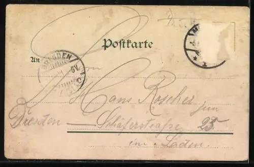 AK Meiningen, Stadtansicht