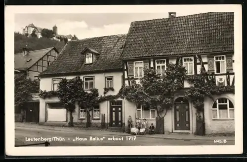 AK Leutenberg /Thür., Haus Relius erbaut 1717, Fachwerkhaus