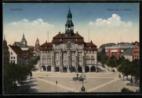 AK Lüneburg, Marktplatz, Rathaus