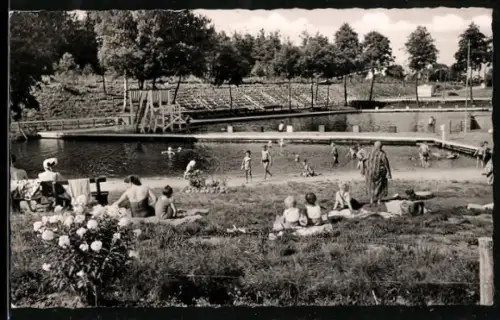AK Dorfmark /Lüneburger Heide, Badeteich