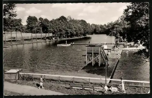 AK Dorfmark /Lüneburger Heide, Badeteich
