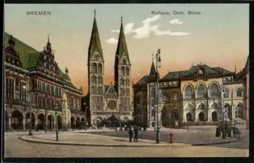 AK Bremen, Rathaus, Dom, Börse