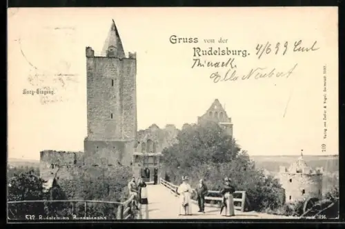 AK Saaleck / Rudelsburg, auf dem Weg in die Rudelsburg