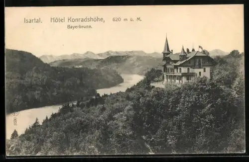 AK Bayerbrunn /Isartal, Hotel Konradshöhe