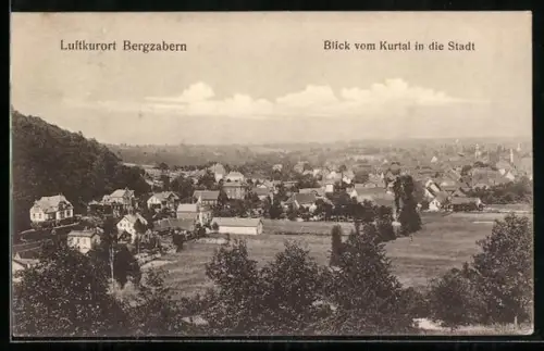 AK Bergzabern, Blick vom Kurtal in die Stadt