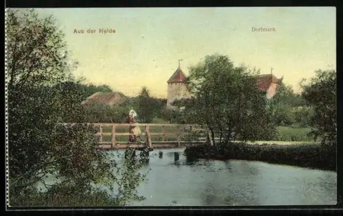 AK Dorfmark, Brücke in der Heide