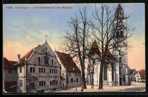 AK Überlingen / Bodensee, Alte Stadtkanzlei und Münster