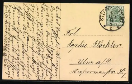 AK Stuttgart, Anlagensee mit neuem Hoftheater