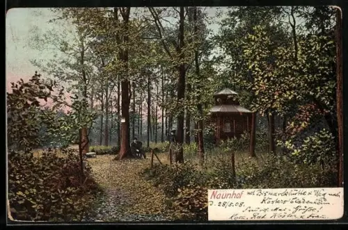 AK Naunhof / Grimma, Paar an der Bismarckhütte