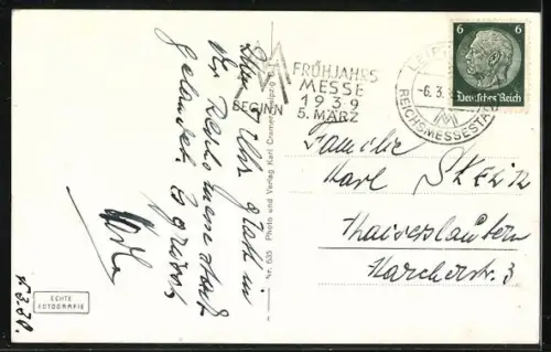 AK Leipzig, Augustusplatz - Blick nach dem Europahaus