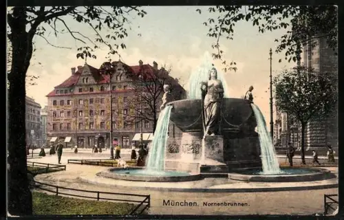 AK München, Nornenbrunnen