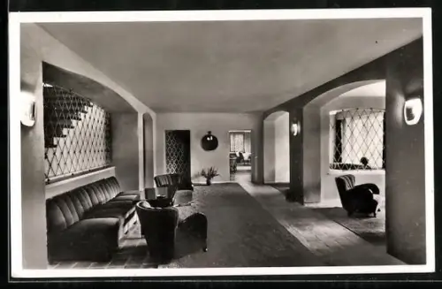 AK Festenburg /Oberharz, Erholungsheim Sozialwerk Deutsche Bundesbahn, Eingangshalle