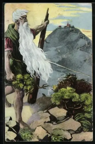 Künstler-AK Der Herr der Berge: Rübezahl