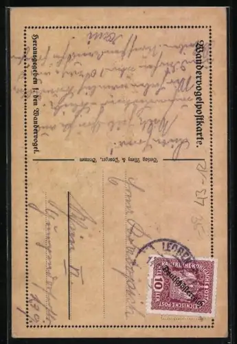 AK Wandervögel mit Violinenbegleitung