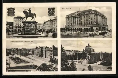 AK Zagreb, Hotel Esplanade, Jelacicév trg, Pogled na Savsku cestu sa Wilsonova trga