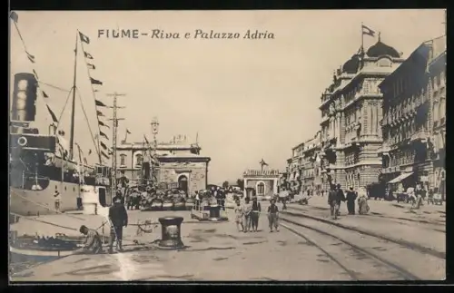 AK Fiume, Riva e Palazzo Adria