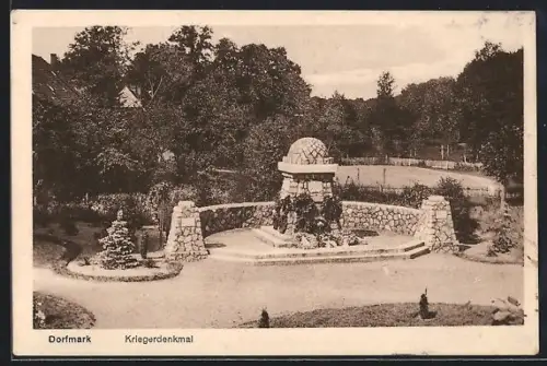 AK Dorfmark, Kriegerdenkmal im Park