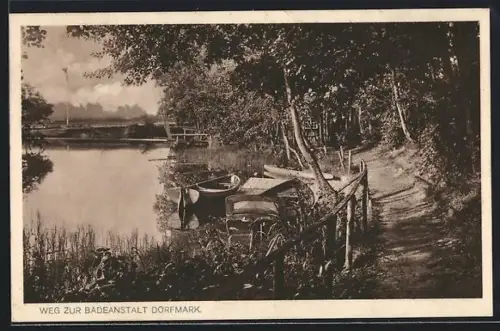 AK Dorfmark, Weg zur Badeanstalt