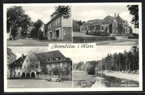 AK Bomlitz i. Han., Verwaltungsgebäude, Ledigenheim, Böhmepartie