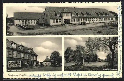 AK Bomlitz, Neue Schule, Wohlfahrtshaus, Bahnhofstrasse