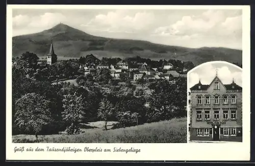 AK Oberpleis am Siebengebirge, Hotel zur Post, Teilansicht