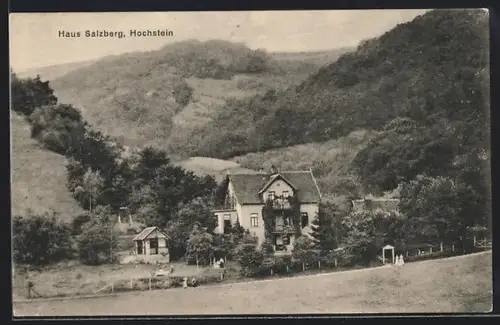 AK Hochstein / Winnweiler, Hotel Haus Salzberg 1927