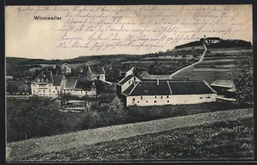 AK Winnweiler, Ortspartie mit Kapelle