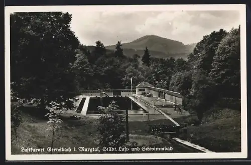 AK Gernsbach i. Murgtal, Städtisches Luft- und Schwimmbad