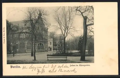 AK Berlin-Tiergarten, Zelten