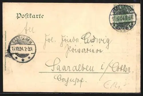 AK Karlsruhe i. B., Kaiserstrasse mit Strassenbahn